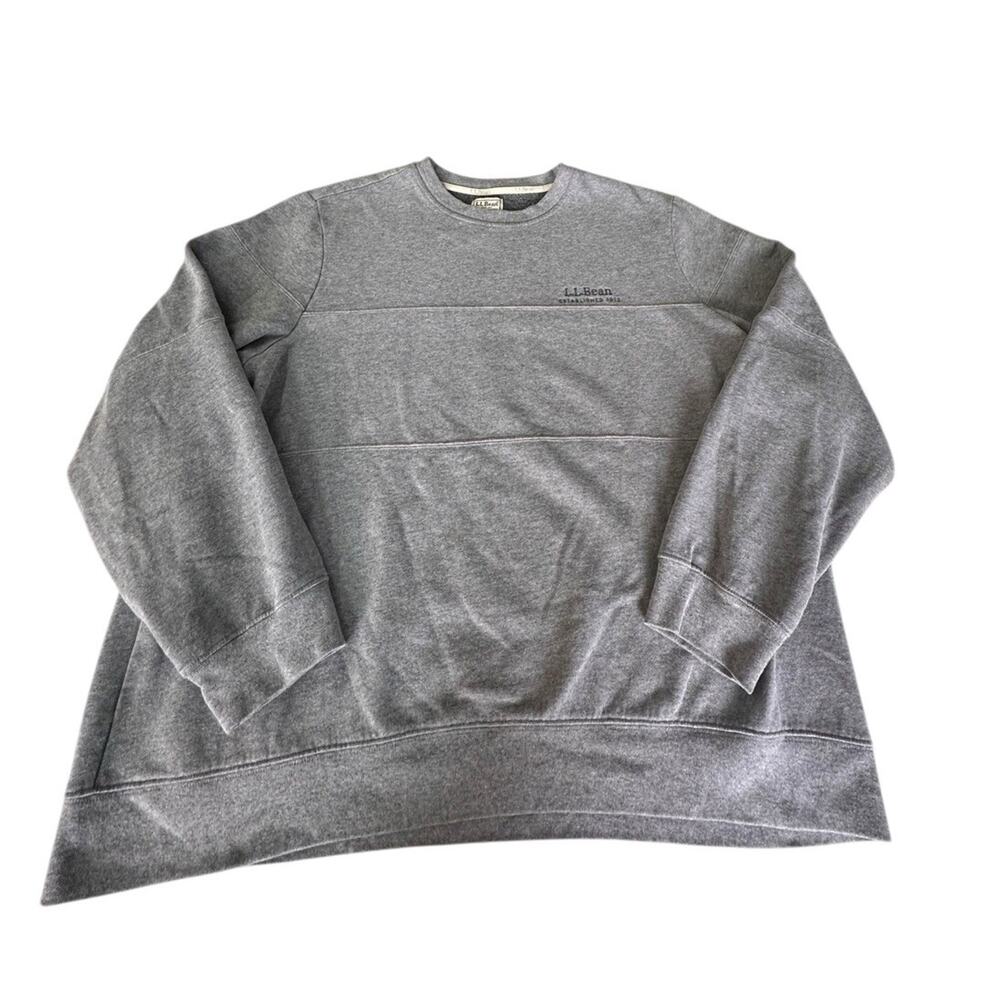 Vintage LL Bean Gray Crewneck Pullover Sweatshirt Men’s Size XXL Reg